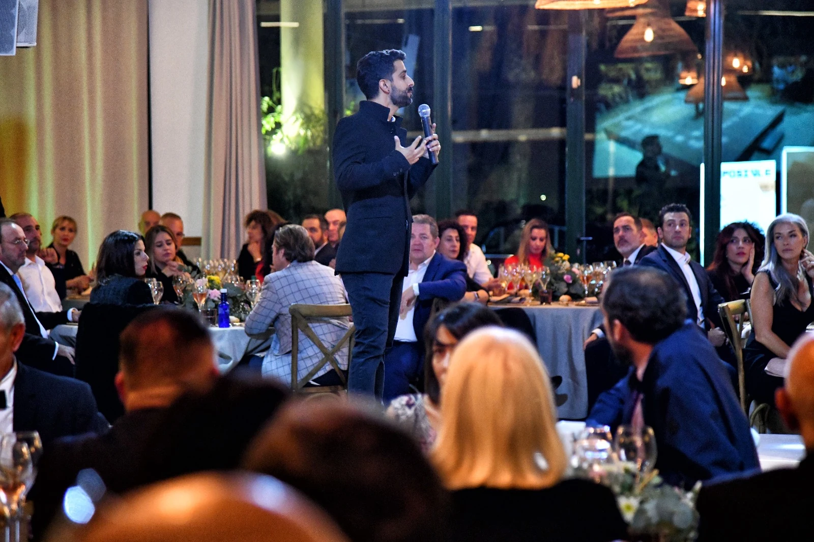 Manu Goncía durante una conferencia ante empresarios